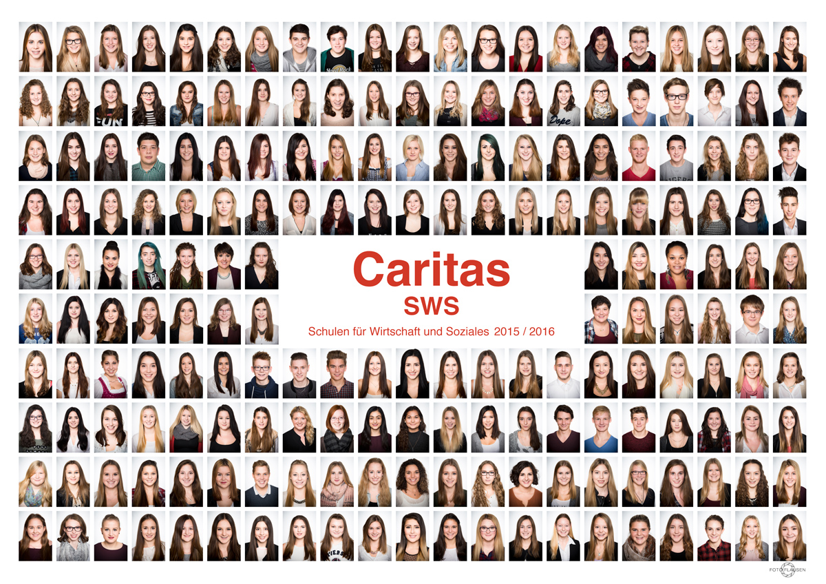 Porträts der SchülerInnen der Caritas Schule für Soziales in Salzburg.
